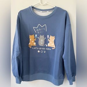 Women fun creative oversized sweatshirt M